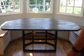 custom hexagon shaped banquette kitchen