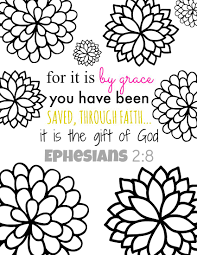 Inspirational bible verses coloring pages. For It Is By Grace Bible Verse Coloring Page Printables What Mommy Does