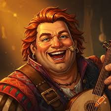 Ginger Bard With Dual Scimitars Laughing created
