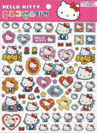 Hello kitty bandaid sticker | illustration sticker | pink sticker aesthetic . Hello Kitty Stickers Holographic 3d Hello Kitty Cat Stickers Kitty