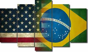 Check spelling or type a new query. Quadro Decorativo Bandeira Eua E Brasil Para Sala 5 Pecas