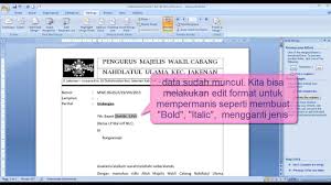 Cara Mudah Membuat Mail Merge Ms Word Youtube