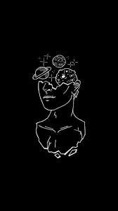 Aesthetic Black And White Phone Wallpaper Same Thought Ii Phone Wallpaper Black Aesthetic Wallpaper Line Art Drawings Black Wallpaper