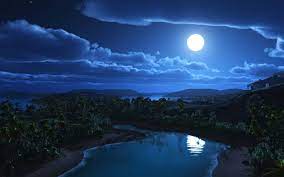 Fondos de pantalla de paisajes. Fondo Escritorio Paisaje Luna Luna Llena Hermosa Naturaleza Luna Hermosa