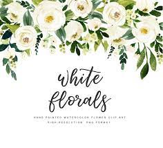 White Flower Small Set Individual Png Files Hand Etsy In 2021 Watercolor Flowers Watercolor Flower Wreath Floral Watercolor