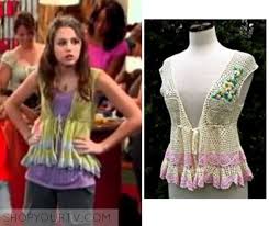 With bubble hem, attached belt, and black and white stripes there is even a sheer black overlay with black polka dots on the bodice for a rocking. Hannah Montana Fashion Clothes Style And Wardrobe Worn On Tv Shows Shop Your Tv