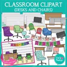 Classroom Clipart Desks And Chairs By Dg Design Teachers Pay Teachers Cute Clipart Cheap Clipart Clipa In 2020 Classroom Clipart Classroom Classroom Background