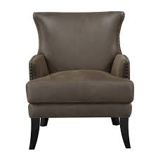 Shop for accent chairs online at affordable rates only at afydecor. Wallace Bay Mcdaniel Faux Suede Accent Chair With Nailhead Trim In Brown Bear U510362