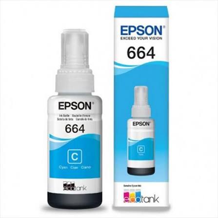 Tinta Epson Original 664 Cian