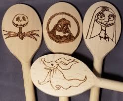 Nightmare Before Christmas Hand Burned Wooden Kitchen Spoons Etsy Nightmare Before Christmas Wooden Spoon Crafts Nightmare Before