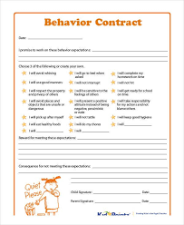 Fillable and printable behavior contract template 2021. 12 Sample Behavior Contract Templates Word Pages Docs Free Premium Templates