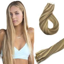 Fascinating golden blonde hair photo picture. Buy Goo Goo 18inch Blonde Hair Extensions Light Blonde Highlighted Golden Blonde Tape In Hair Extensions Skin Weft Remy Human Hair Extensions Tape In 50g 20pcs Online In Turkey B07ch8fh2f