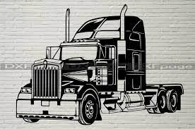 Semi Truck Svg Trailer Cab Silhouette Dxf Svg For Cricut Etsy Svg Bulldog Clipart Dxf