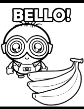 Minion kevin is taller but looks really like minion tim with two eyes and sprout hair etc. Big Minion Coloring Page Picture