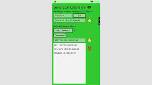Loto 6 din 49 este un joc de tip loto in care cei care doresc sa participe isi vor alege numere cuprinse intre 1 si 49. Get Generator Loto 6 Din 49 Microsoft Store