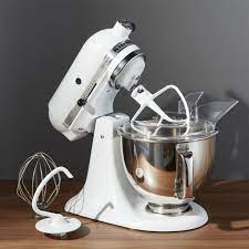 This mixer also features 10 speeds to thoroughly mix, knead and whip ingredients quickly and easily and is available in a variety of colors to perfectly match. Kitchenaid Artisan Series 5 Quart Tilt Head Matte White Stand Mixer Reviews Crate And Barrel Kitchenaid Artisan Kitchen Aid Mixer