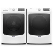 120 volt stackable washer dryer. Maytag Mhw5630hw 4 5 Cu Ft Stackable Front Load Washer And Mgd5630hw 7 3 Cu Ft 120 Volt Stackable Gas Vented Dryer In White