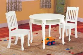 It is available in multiple finishes. Teamson Kids Windsor Round Table And 2 Chair Set White W 8688w