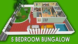 Minimum size of land is 60ft by 75ft. Modern 5 Bedroom House Design Bungalow Design Duplex Design 5 Bhk House Plan Manis Home Youtube
