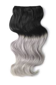 Bellami black ombre hair extensions are premium 100% remy hair extensions are available numerous shades of platinum, lavender, violet, pastel pink and poisonberry. Full Head Clip In Hair Extensions Ombre Natural Black Silver Hair T1b Sg Cliphair Uk