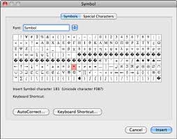For mac users, the keyboard shortcut for the circle symbol is option + 25ef. Inserting Symbols And Special Characters In Office 2011 For Mac Dummies