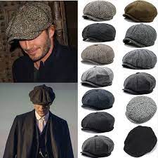 Uk Mens Flat Cap Beret Herringbone Newsboy Bakerboy Hat Gatsby Peaky Blinders Hats For Men Flat Cap Men Peaky Blinders