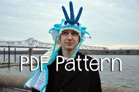 Crochet Gyarados Hat Pattern Pokemon Inspired In 2021 Crochet Pokemon Hat Pattern Crochet Hats