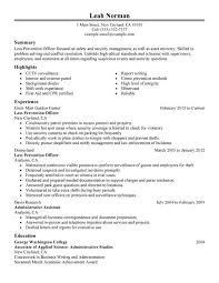 Unforgettable Loss Prevention Officer Resume Examples To Stand Out Myperfectresume Resume Examples Sample Resume Job Resume Examples