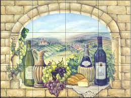If you're still in two minds about tile backsplash murals and are thinking about choosing a similar product, aliexpress is a great place to compare prices and sellers. Kitchen Backsplash Ideas Tuscan Wine Tile Mural