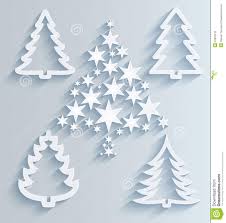 Christmas Trees Paper Holiday Decorations Stock