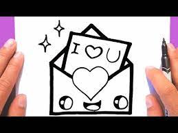 Valentine's day directed drawingthis packet of 20 worksheets will help you integrate 'valentine' themed learning with writing and art.*****. How To Draw A Cute Love Envelope Supper Easy Draw For Valentine S Day Draw Cute Things Youtube