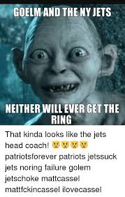 Dennis allen alpions people special teams coord: Coelmand The Ny Jets Neither Will Ever Get The Ring That Kinda Looks Like The Jets Head Coach Patriotsforever Patriots Jetssuck Jets Noring Failure Golem Jetschoke Mattcassel Mattfckincassel Ilovecassel Meme