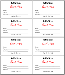 20 Free Raffle Ticket Templates With Automate Ticket Numbering Raffle Ticket Template Free Raffle Tickets Template Ticket Template Free