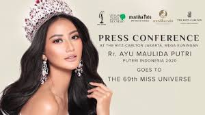 Wakil indonesia ayu maulida putri berhasil terpilih dan masuk ke dalam jajaran 21 besar babak semi finalis ajang miss langkah ayu maulida putri untuk menyabet gelar 'ratu sejagad' semakin cerah. Press Conference Rr Ayu Maulida Putri Puteri Indonesia 2020 Goes To The 69th Miss Universe Youtube