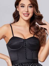 HOT ! Corset Polka Dot Spaghetti Strap Top Spaghetti Straps Polka Dots Prom  Dresses