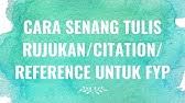 Contoh penulisan rujukan mengikut format apa. Apa Style Format In Word Reference Section Youtube