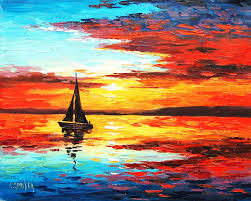 The prices of framed paintings and unframed paintings are different. Sunset On Ocean Painting At Paintingvalley Com Explore Collection Of Sunset On Ocean Painting
