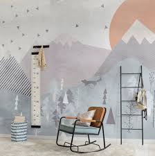 Sweet And Young Nature Inspired Illustrations Make Up The Gorgeous Wild And Free Mural Perfect For Your Kids Bedroom Or Playroom Build Spaces Detskie Zhivopis