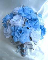 How to wrap the mini bouquet of flowers how to diy baby s breath flower bouquet wrapping graduation bouquet ｜nicole floral class duration 10 01 nicole花藝教室 nicole more inspiration. Baby Blue And Sliver Wedding Flowers Wedding Bouquet Bridal Silk Flowers Blue Silver Whi Wedding Bridal Bouquets Flower Centerpieces Wedding Boquette Wedding