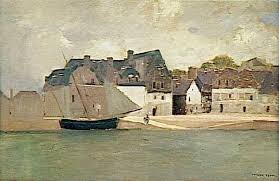 Odilon Redon Port Breton Sans Doute Saint Goustan A Auray Peinture Bretonne Bretagne Paysage Breton