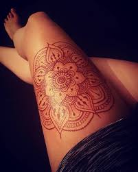 Mendhi Mandala Thigh Henna Henna Tattoo Designs Leg Henna