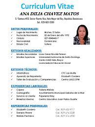 Plantillas, formatos y ejemplos para descargar. Curriculum Ana Chavez Pdf