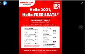 Penumpang dapat membeli langsung atau download dan install aplikasi tiket.com langsung di google play store dan app store untuk mendapatkan informasi promo tiket pesawat setiap hari. Air Asia Buat Promosi Free Seat Rm12 Tempah Dari 3 10 Jan 2021