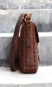 Leather Satchel Pouch For Men Women Aka Indiana By Joojoobs Cuero Cantalar Canta Modelleri Ve Erkek Cantalari
