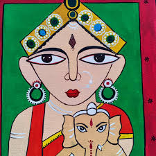 Recreated Jamini Roy painting A4 size...