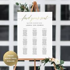 7 Sizes Wedding Seating Chart Template Editable Wedding