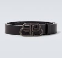 Ceinture BB en cuir en noir – Balenciaga | Mytheresa