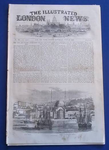 The Illustrated London News (Single Complete Issue: Vol. XXIII No. 635, July 30, 1853) With Lead Article "The Past and Future Government of India" by Herbert Ingram (Publisher), Charles Mackay (Editor), William