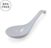 Melamine Large White Renge Ramen Spoon 6.5" Length