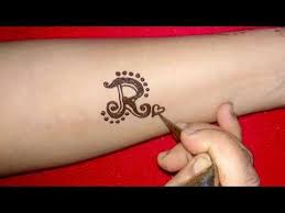 Diy R Letter Henna Tattoo Design Youtube Alphabet Tattoo Designs Tattoo Designs Henna Tattoo Designs